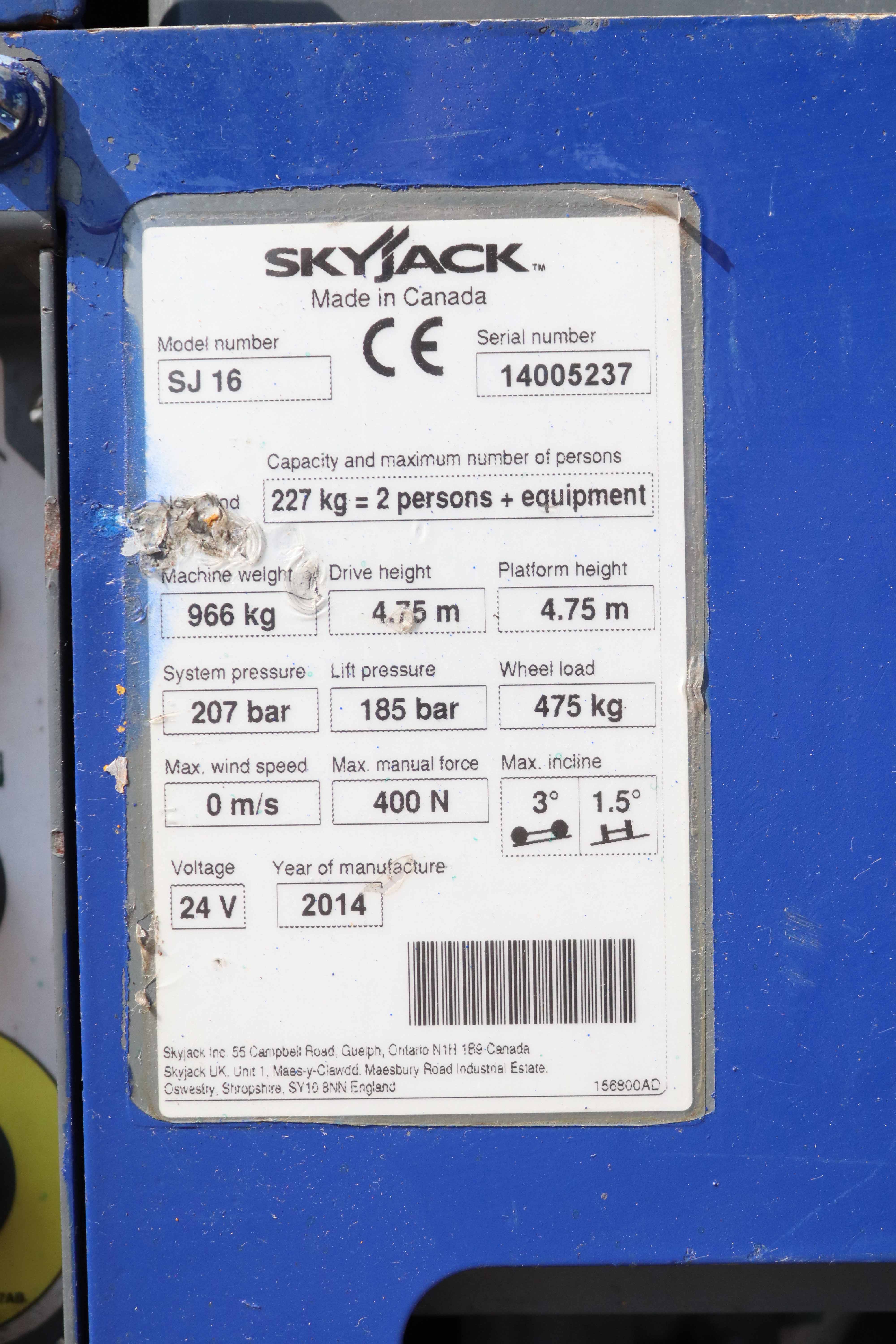 Skyjack Mastbühne SJ16 (Int.Nr. 077) 