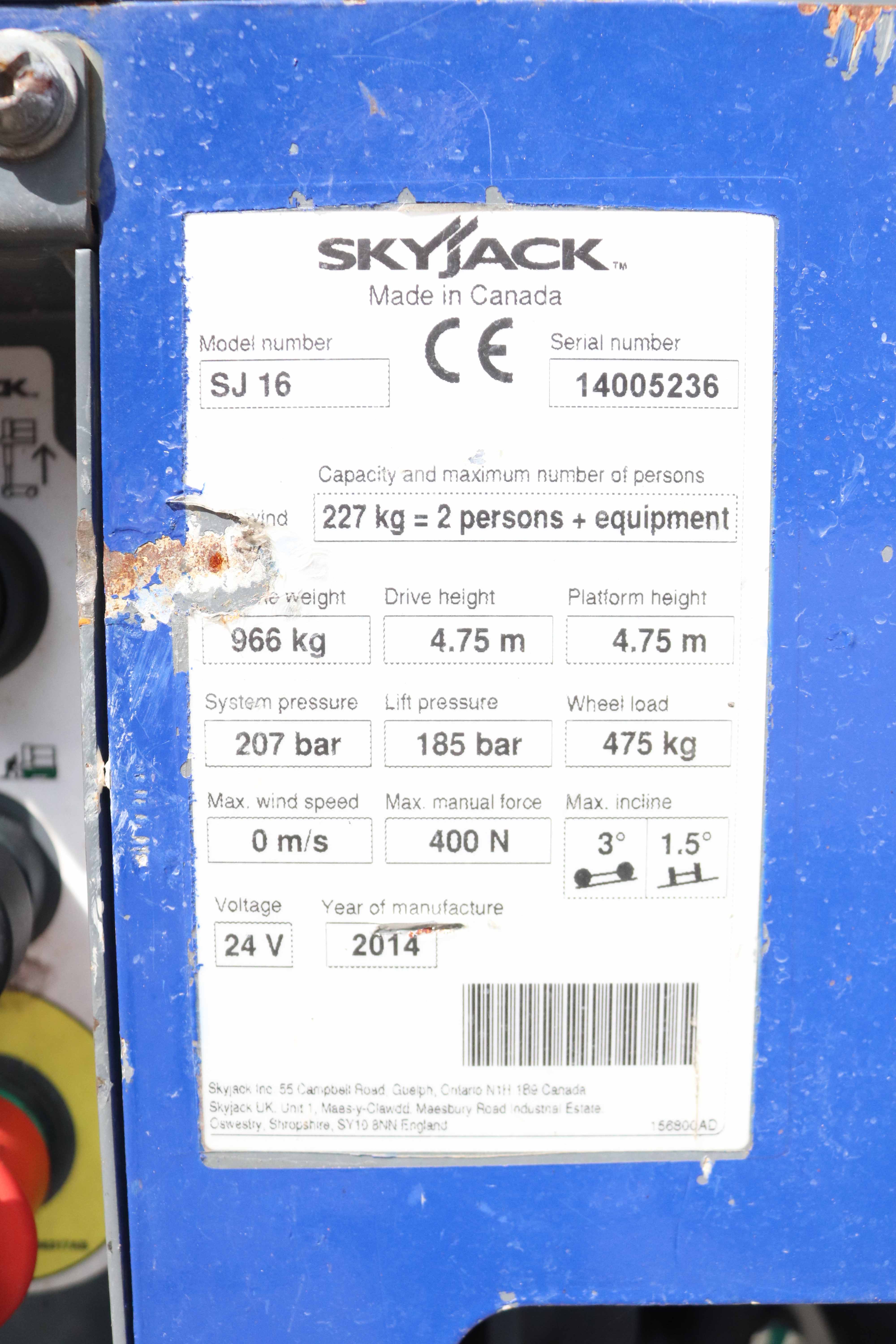 Skyjack Mastbühne SJ16 (Int.Nr. 081)  